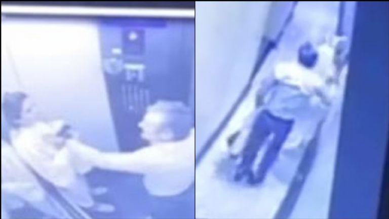 Juan José Chimal empuja a Natalia/Juan José Chimal jala en cabello de Natalia