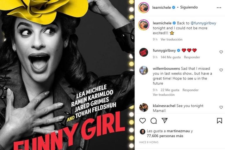 Publicación de Lea Michele