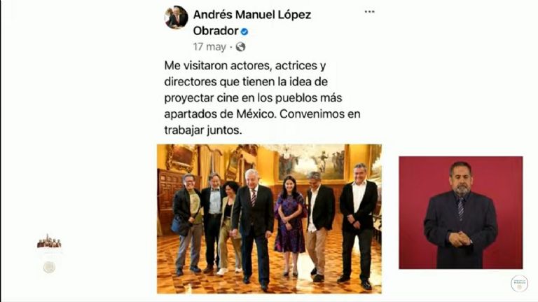 AMLO recordó encuentro con Jorge Fons. Foto: Twitter