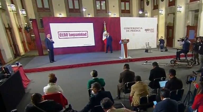 Presentan informe 'Cero Impunidad' con AMLO. Foto: Twitter