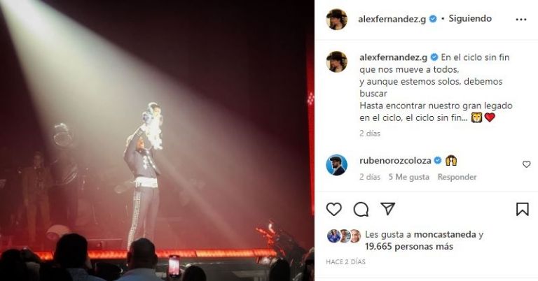 Alex Fernández hace referencia del 'Rey León' en un concierto
