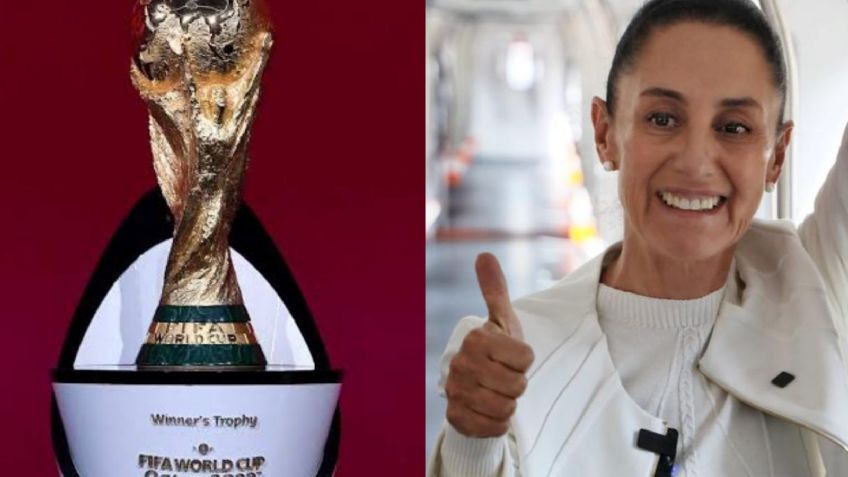 Tras 'regalo' de Grupo Firme, Sheinbaum anuncia exhibición del trofeo de Qatar en CDMX
