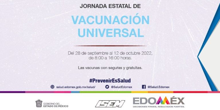 Jornada de Vacunación Universal en el Estado de México