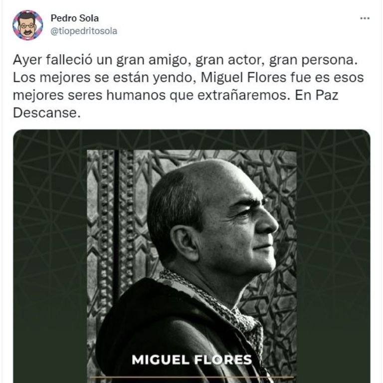 Pedro Sola se viste de luto