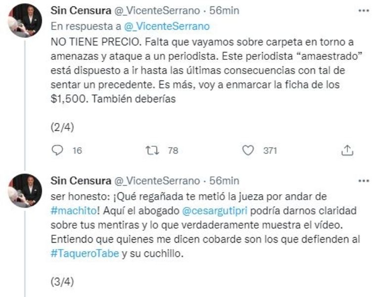 Respuesta de Vicente Serrano