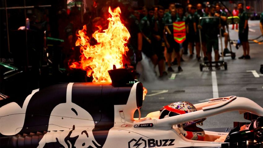 Drama en la pista: Auto de piloto de la F1 se prende en llamas durante el GP de Singapur