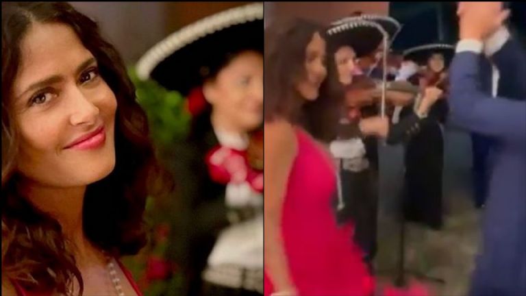 Salma Hayek baila en su fiesta de cumpleaños