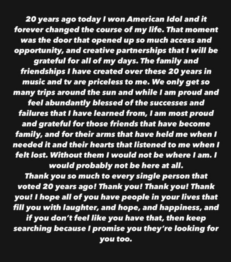 Comunicado de Kelly Clarkson