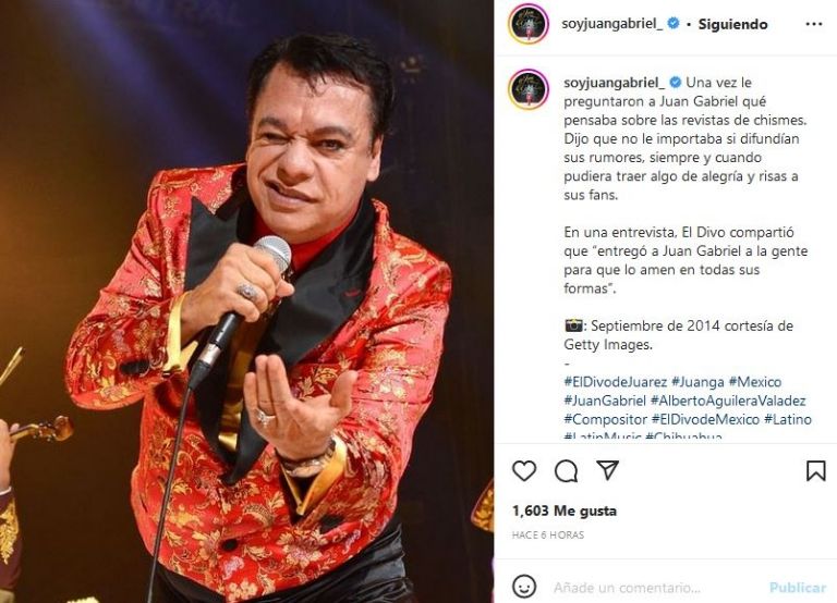Publicación de Juan Gabriel