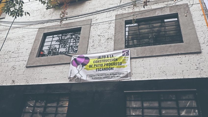 Vecinos se manifiestan por construcción de edificio de 15 pisos en la colonia Escandón