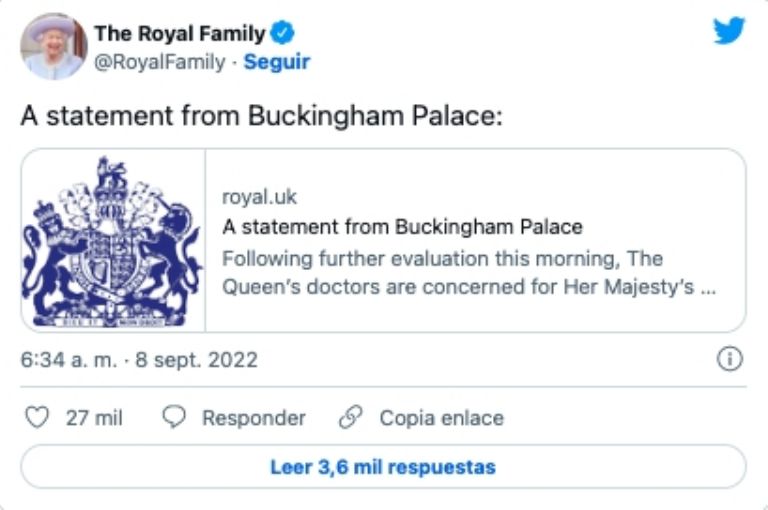 Comunicado Reina Isabel II 