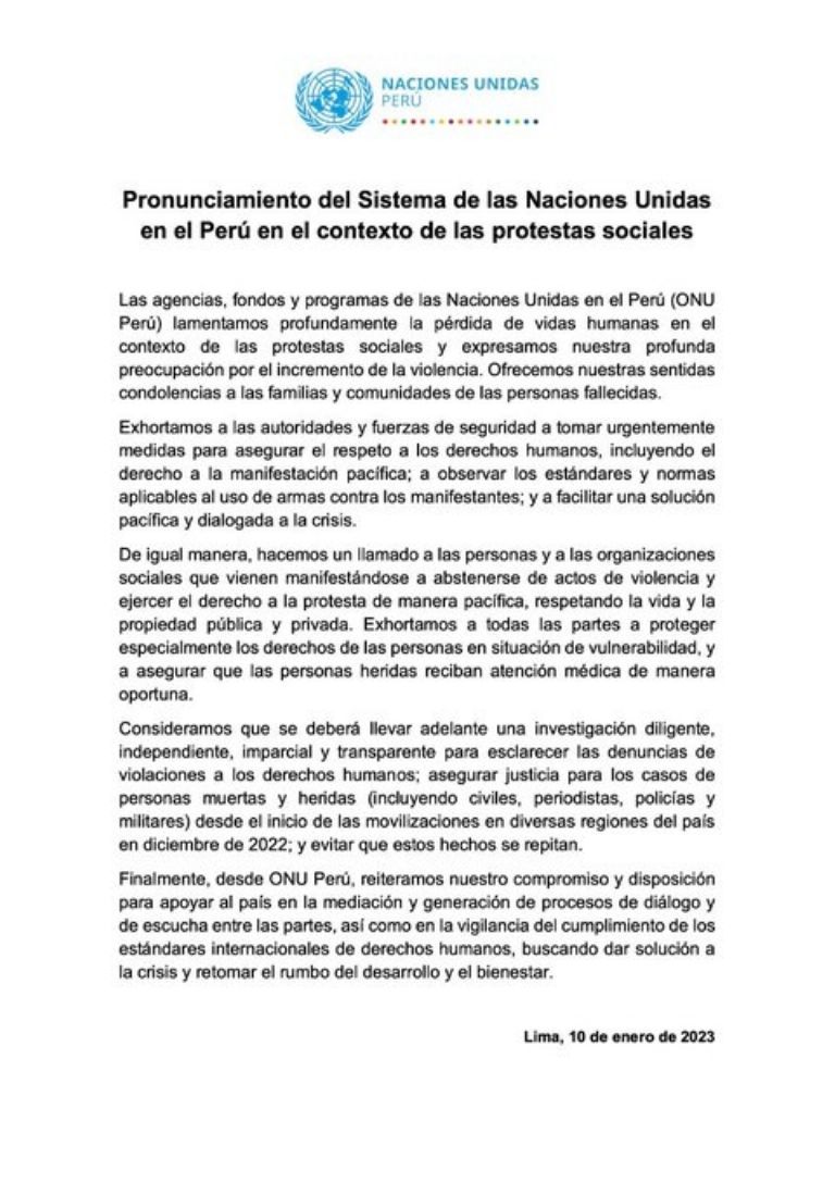 Naciones Unidas en Perú 