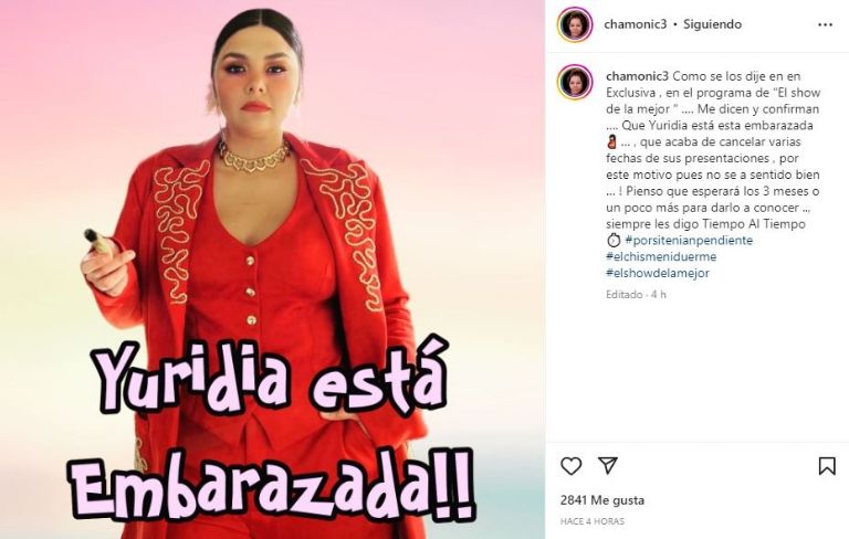 Yuridia estaría embarazada