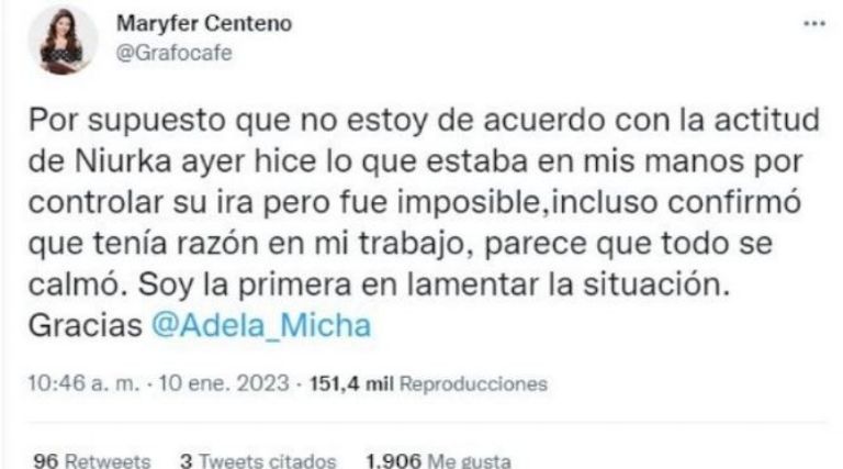 Tuit de Maryfer Centeno 