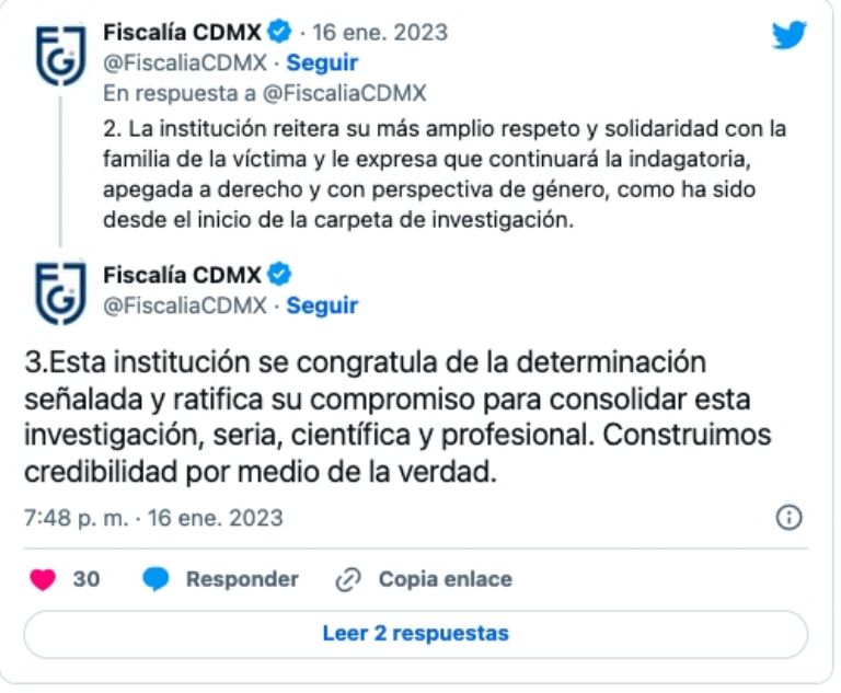 Tuit Fiscalía CDMX 