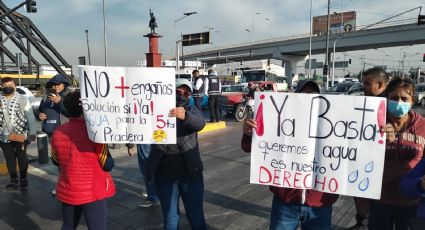 Por falta de Agua, vecinos del municipio de Ecatepec bloquean la Vía Morelos