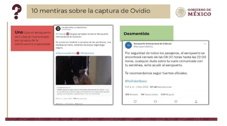 10 mentiras de la captura de Ovidio Guzmán López. Foto: Gobierno de México