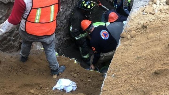 Trabajadores quedan atrapados tras derrumbe en obra de avenida Río San Joaquín