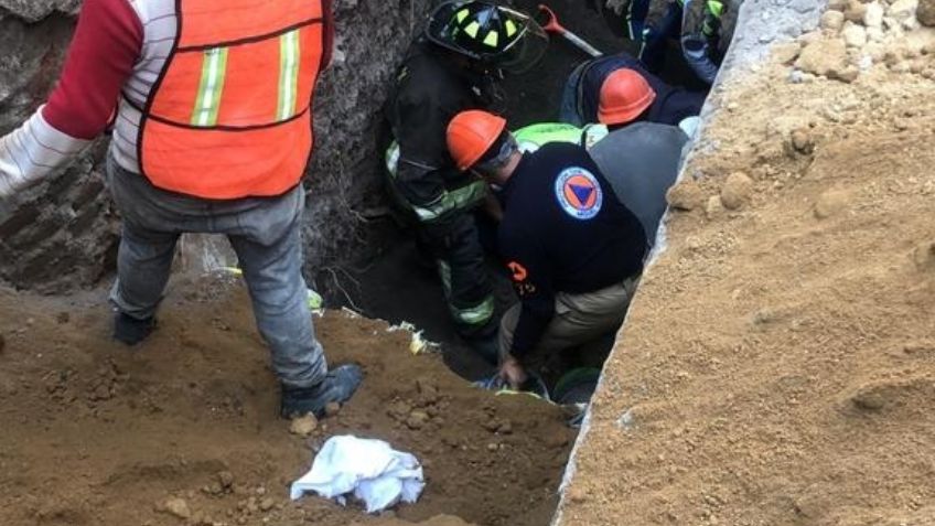 Trabajadores quedan atrapados tras derrumbe en obra de avenida Río San Joaquín