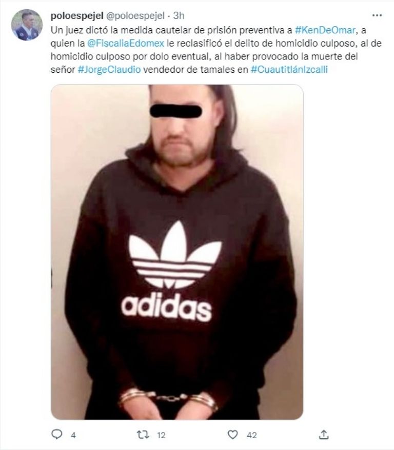 Tamalero atropellado