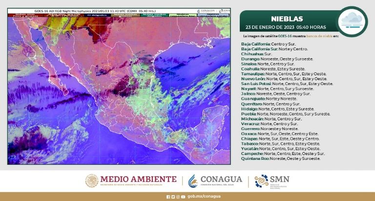 Pronóstico del clima y el tiempo para México. Foto: Conagua