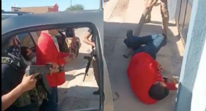 (FUERTE VIDEO) "¿Así o más, pá?": Presuntos criminales atacan a golpes a taquero en Caborca
