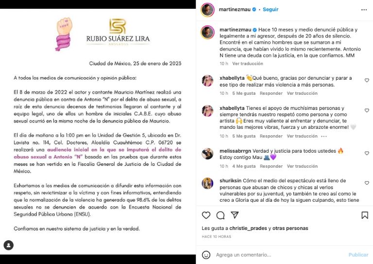 Comunicado Mauricio Martínez 