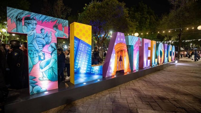 Así lucen las nuevas Letras Monumentales de Tlatelolco inauguradas por Sandra Cuevas