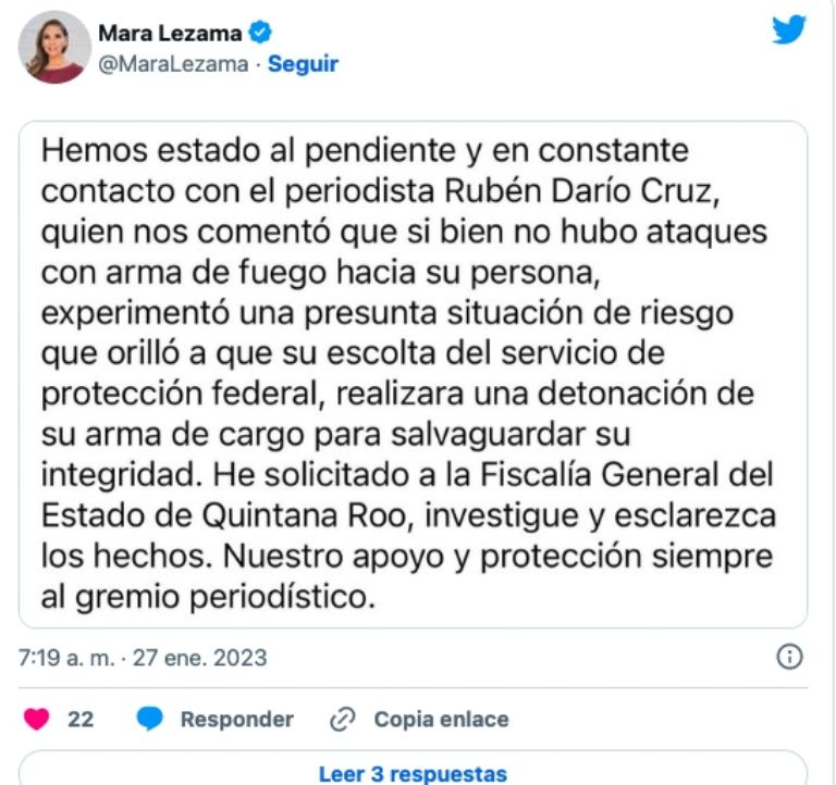 Mara Ledezma tuit 