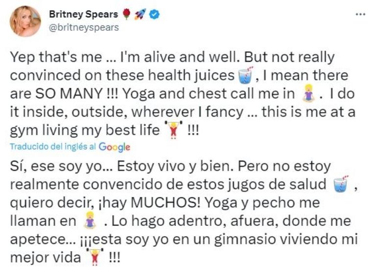Publicación de Britney Spears