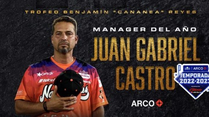 Juan Gabriel Castro de Naranjeros de Hermosillo, elegido manager del año en la LMP
