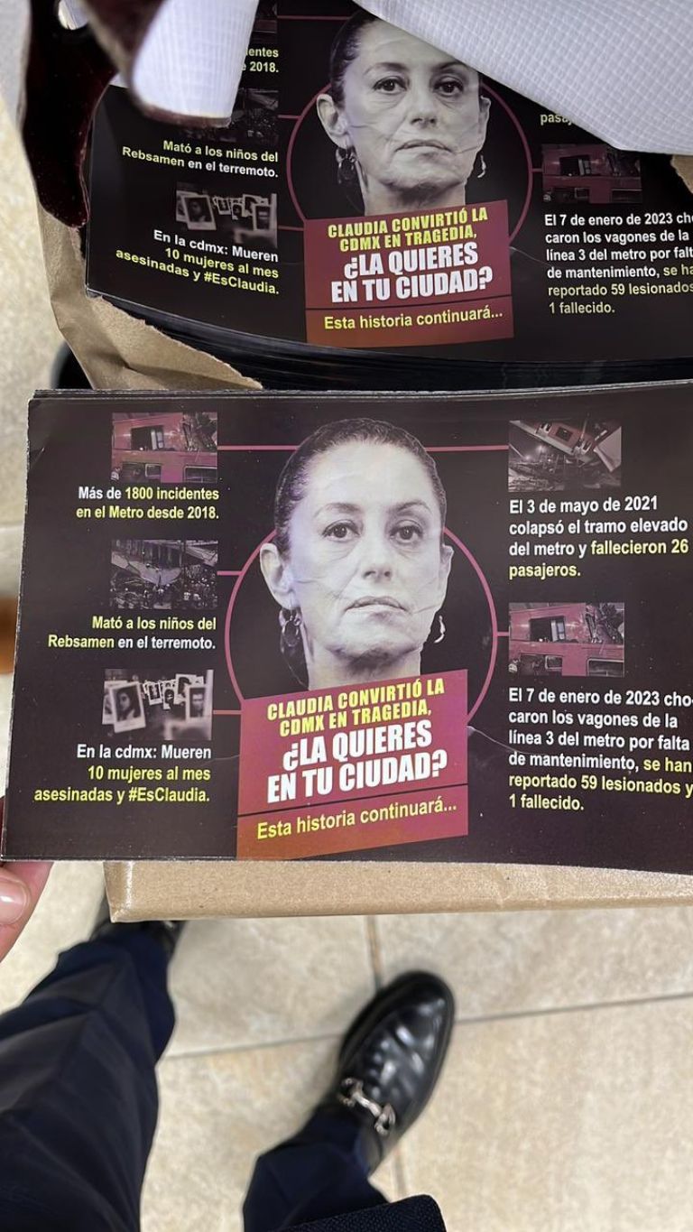 Propaganda contra Sheinbaum en la Cuauhtémoc