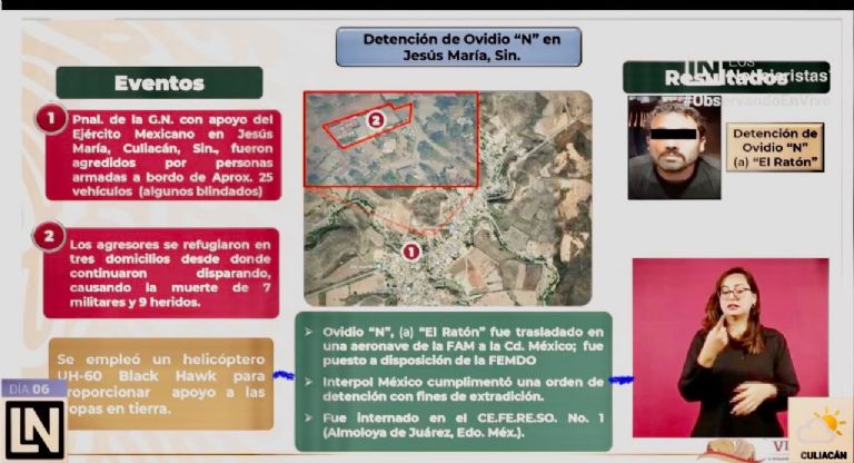 Sedena informa sobre captura de Ovidio Guzmán. Foto: Gobierno de México