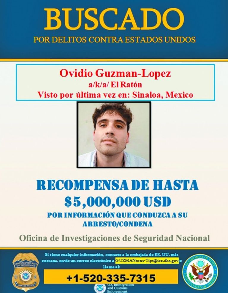 Ovidio Guzmán, uno de los capos más buscados de EU. Foto: Internet