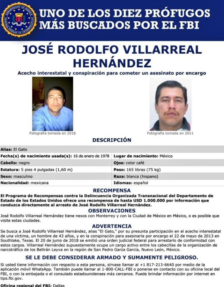 'El Gato' era de los más buscados por el FBI. Foto: Internet