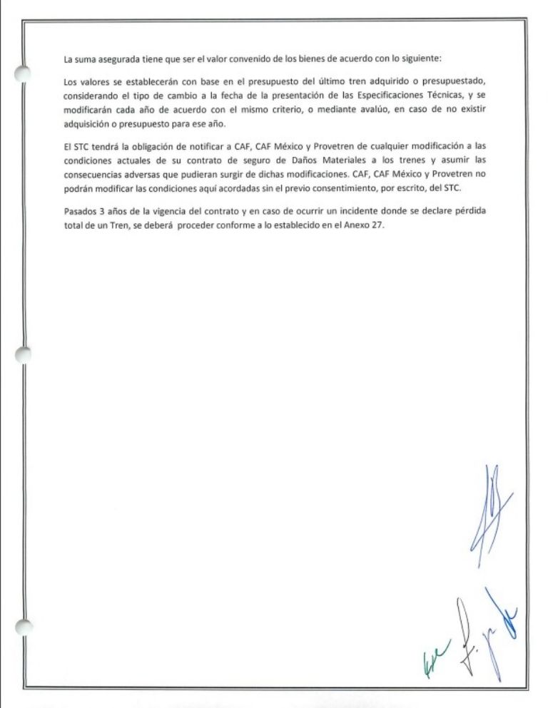 Póliza de Seguro del Metro CDMX