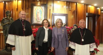 Buena anfitriona: Beatriz Gutiérrez Müller va a la Basílica de Guadalupe con Jill Biden