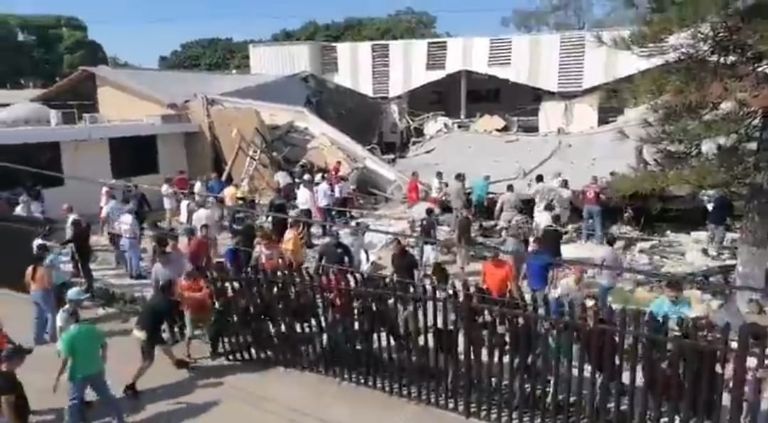 Derrumbe de Iglesia en Tamaulipas