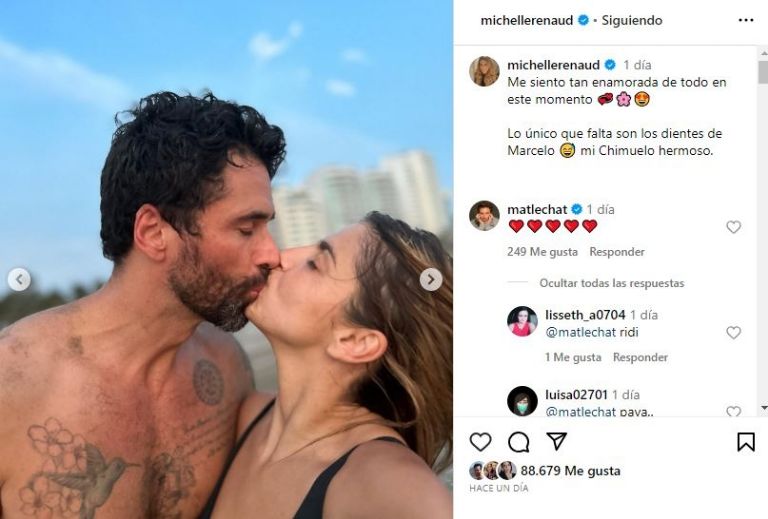 Michelle Renaud y Matías Novoa disfrutan de su relación