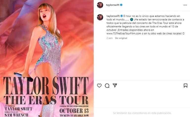 Taylor Swift festeja el estreno triunfal de 'Taylor Swift: The Eras Tour' con varias celebridades