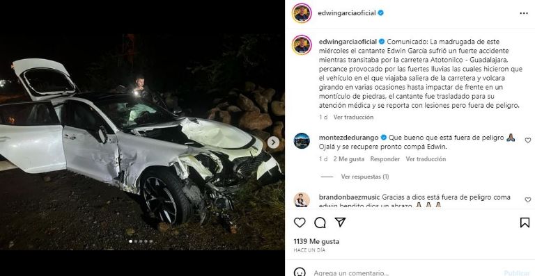 Edwin García sufre fuerte accidente en Guadalajara