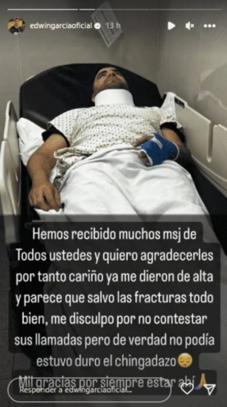 Edwin García es dado de alta tras accidente en Guadalajara