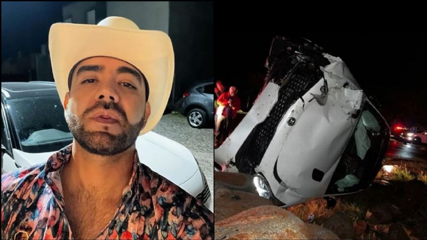 FOTOS: Afamado cantante del regional mexicano sufre fuerte accidente en Guadalajara