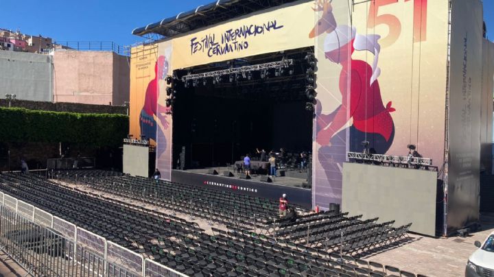 Todo listo para que comience el Cervantino; alistan últimos detalles en la Alhóndiga de Granaditas