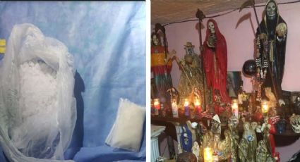 Dealer 'satánico' cae en Pachuca: Encuentran drogas y un altar con culto a la 'Santa Muerte'