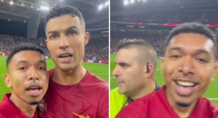VIDEO: Fanático salta al campo, posa junto a Cristiano Ronaldo y hace el 'siuu'