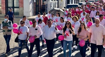 Realizan caminata en Álamos por el Día Internacional de la Lucha contra el Cáncer de Mama