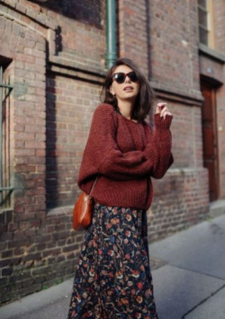 Vestido con suéter 'oversize'