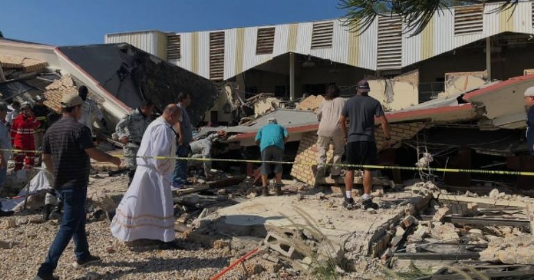 Colapso en Iglesia de Ciudad Madero deja 10 muertos. Foto: Facebook