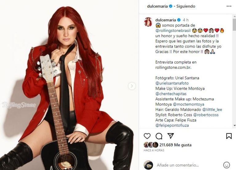 Dulce María posa en acaloradas fotos para 'Rolling Stone'
